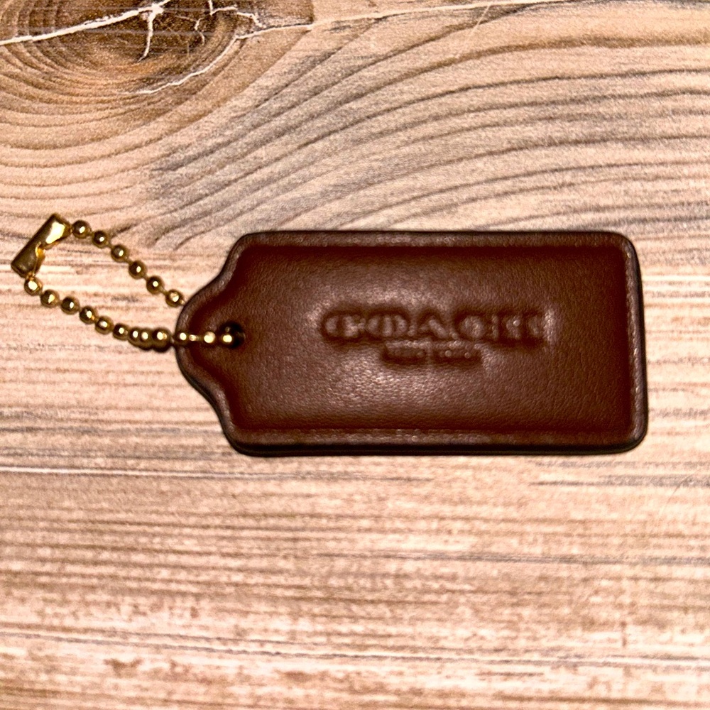 Coach Brown Leather Keychain